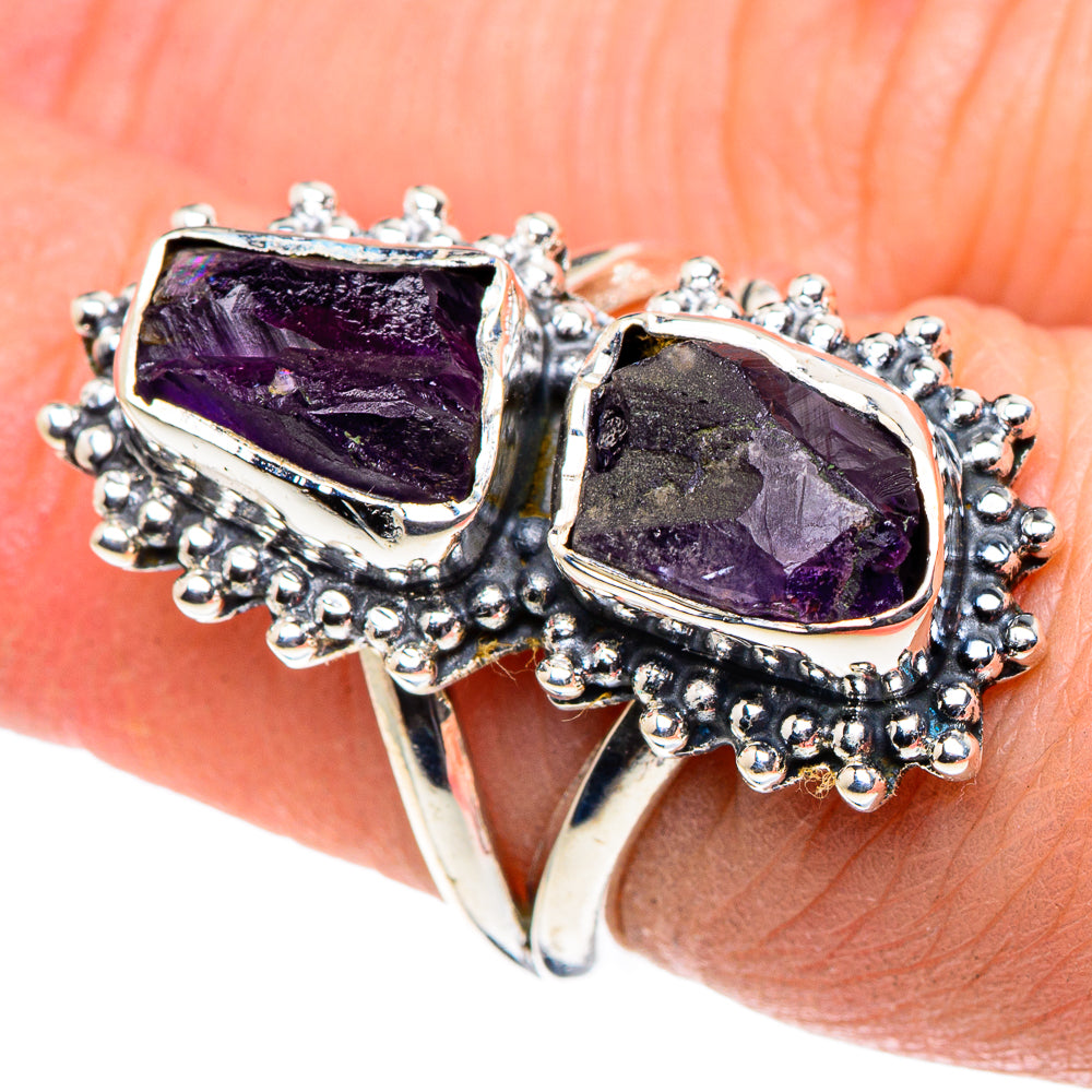 Cacoxenite Amethyst Rings handcrafted by Anasilvercos - RING93730