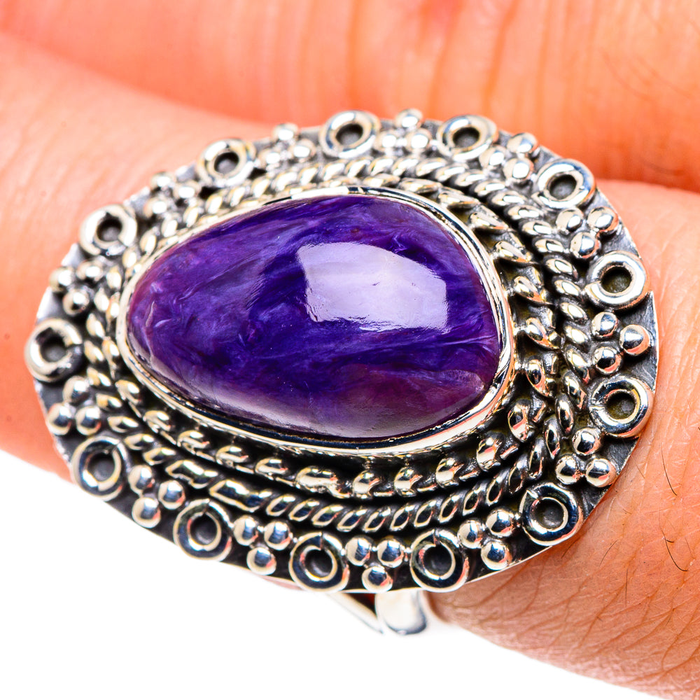 Charoite Rings handcrafted by Anasilvercos - RING93731