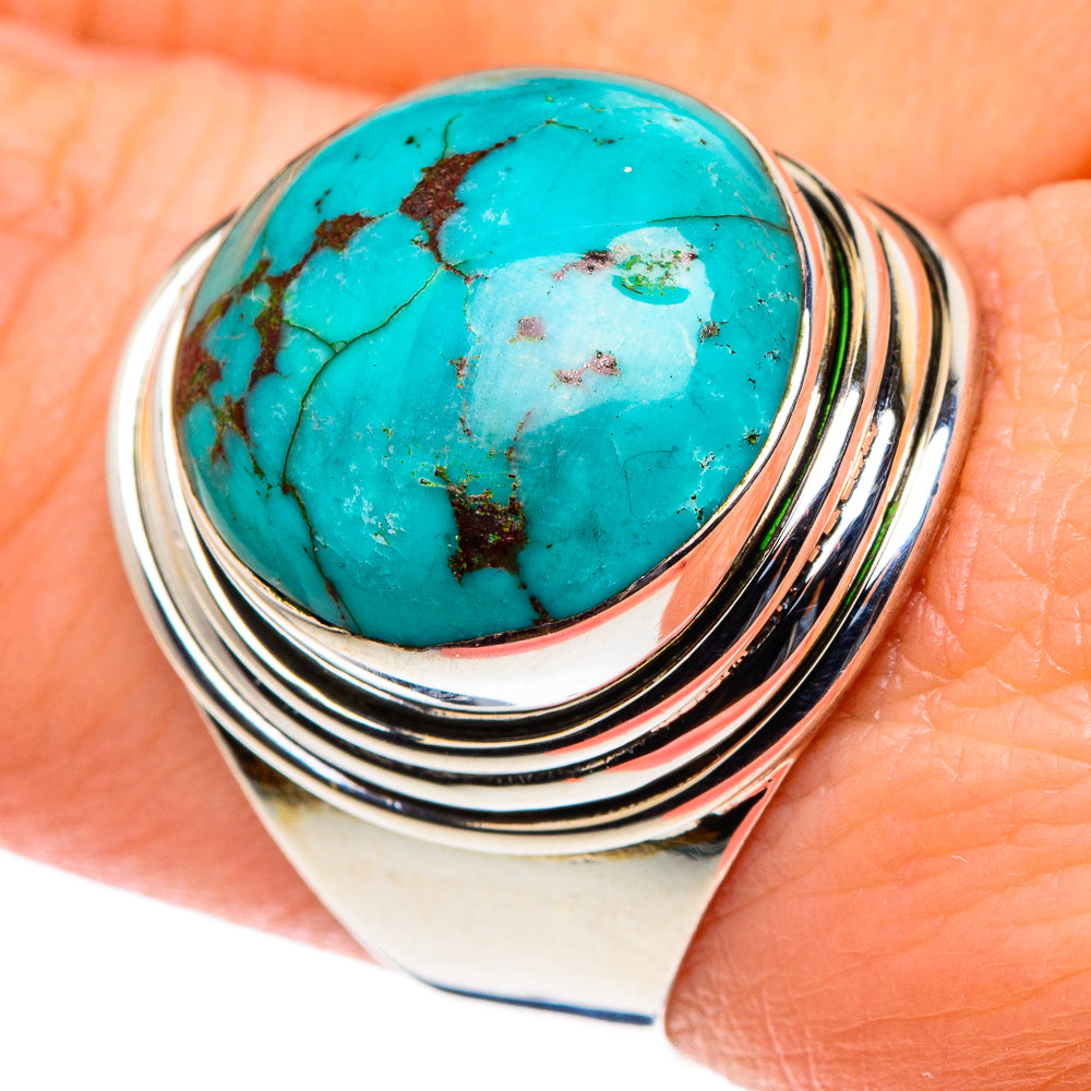 Tibetan Turquoise Rings handcrafted by Anasilvercos - RING93742