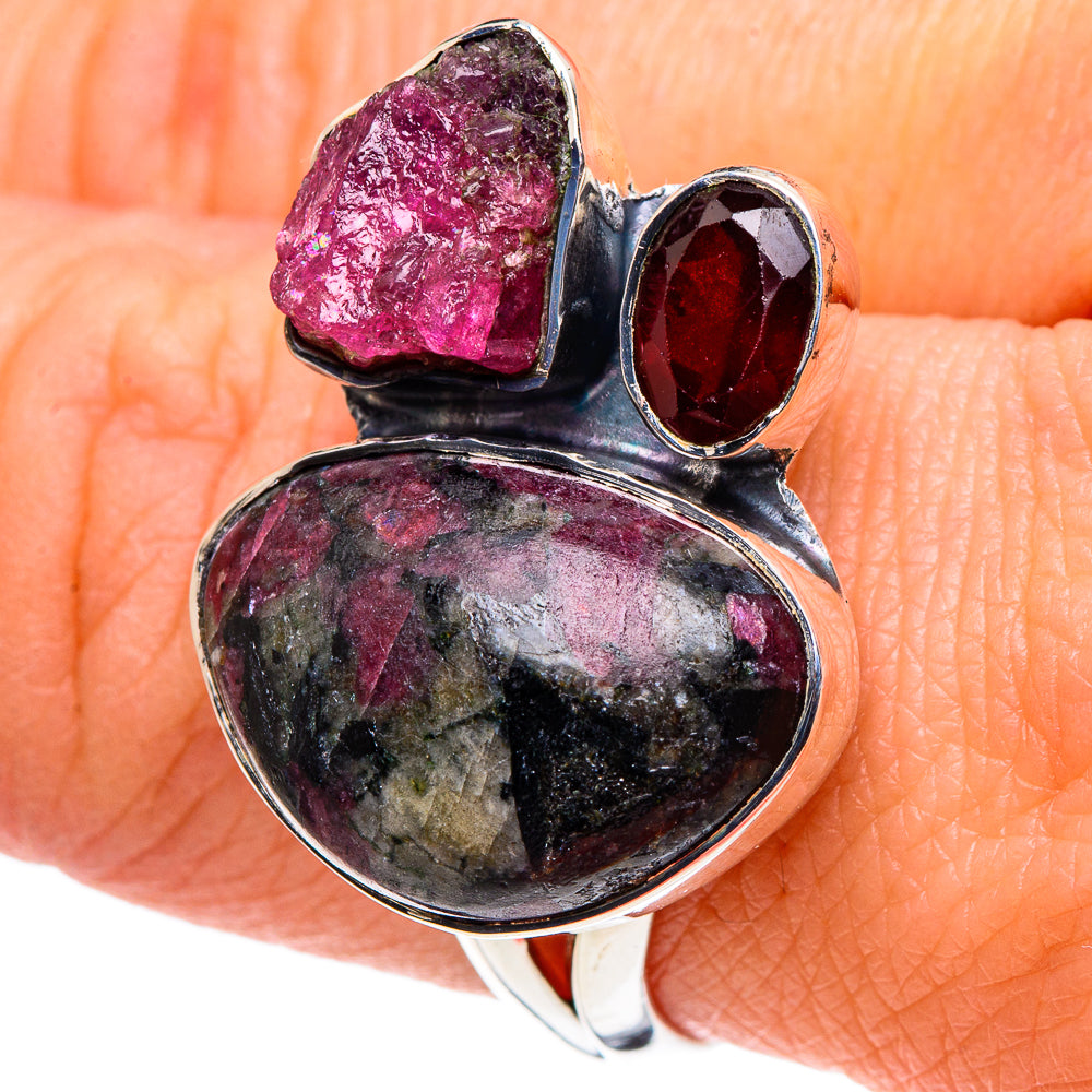 Russian Eudialyte Rings handcrafted by Anasilvercos - RING93753