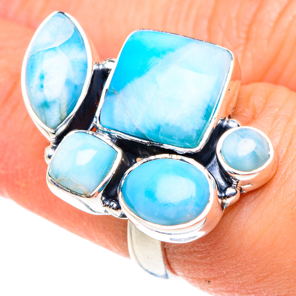 Larimar Rings handcrafted by Anasilvercos - RING93760