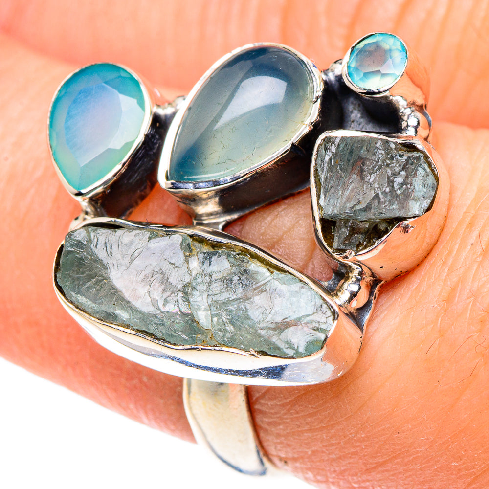 Aquamarine Rings handcrafted by Anasilvercos - RING93761