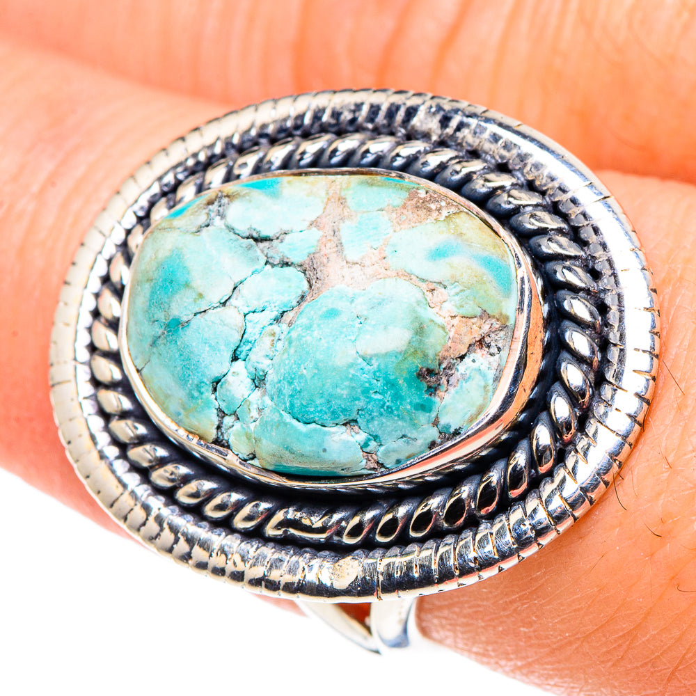 Tibetan Turquoise Rings handcrafted by Anasilvercos - RING93764