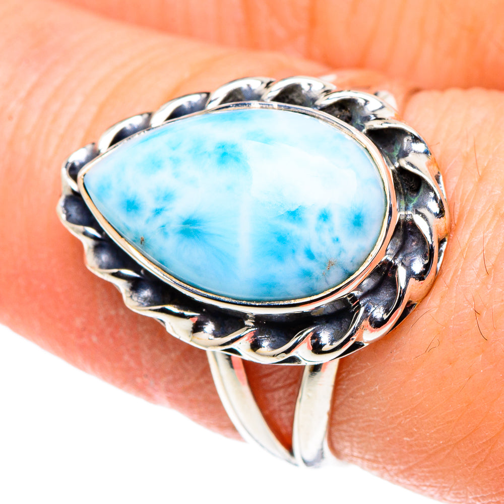 Larimar Rings handcrafted by Anasilvercos - RING93765