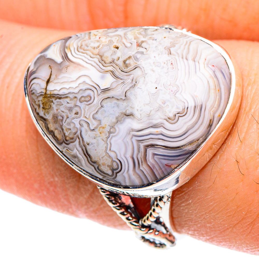 Laguna Lace Agate Rings handcrafted by Anasilvercos - RING93775