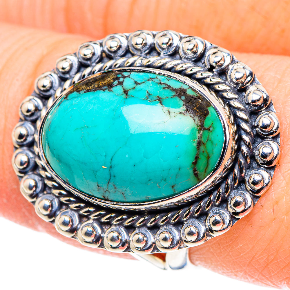 Tibetan Turquoise Rings handcrafted by Anasilvercos - RING93780