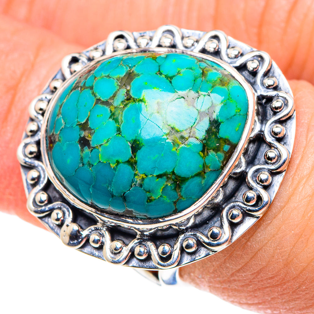 Tibetan Turquoise Rings handcrafted by Anasilvercos - RING93783
