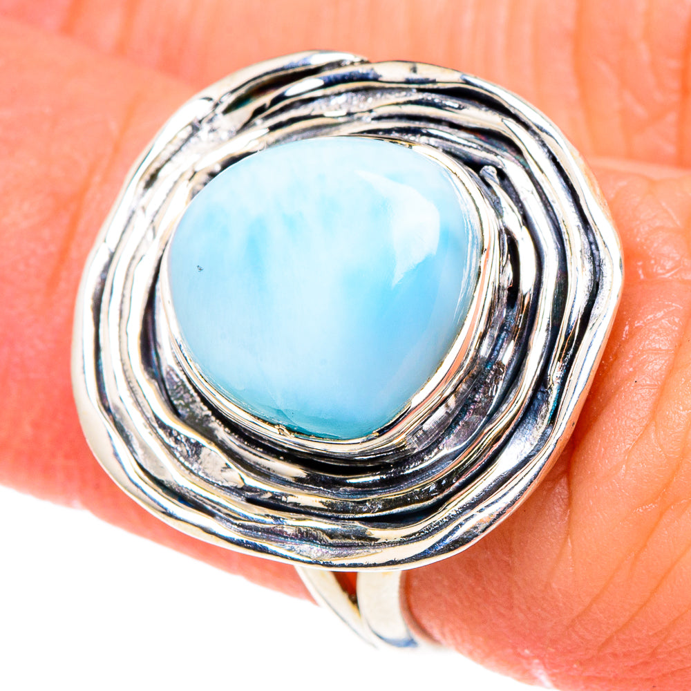 Larimar Rings handcrafted by Anasilvercos - RING93788