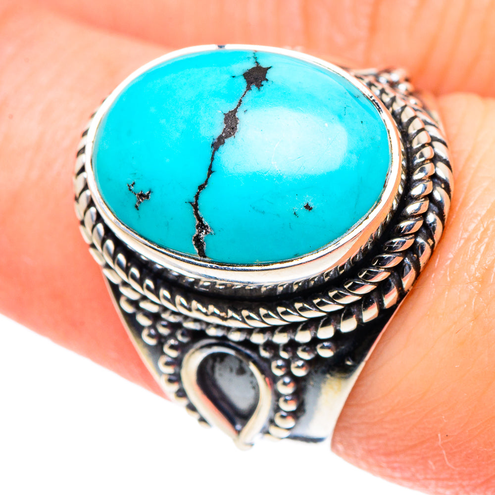 Tibetan Turquoise Rings handcrafted by Anasilvercos - RING93789