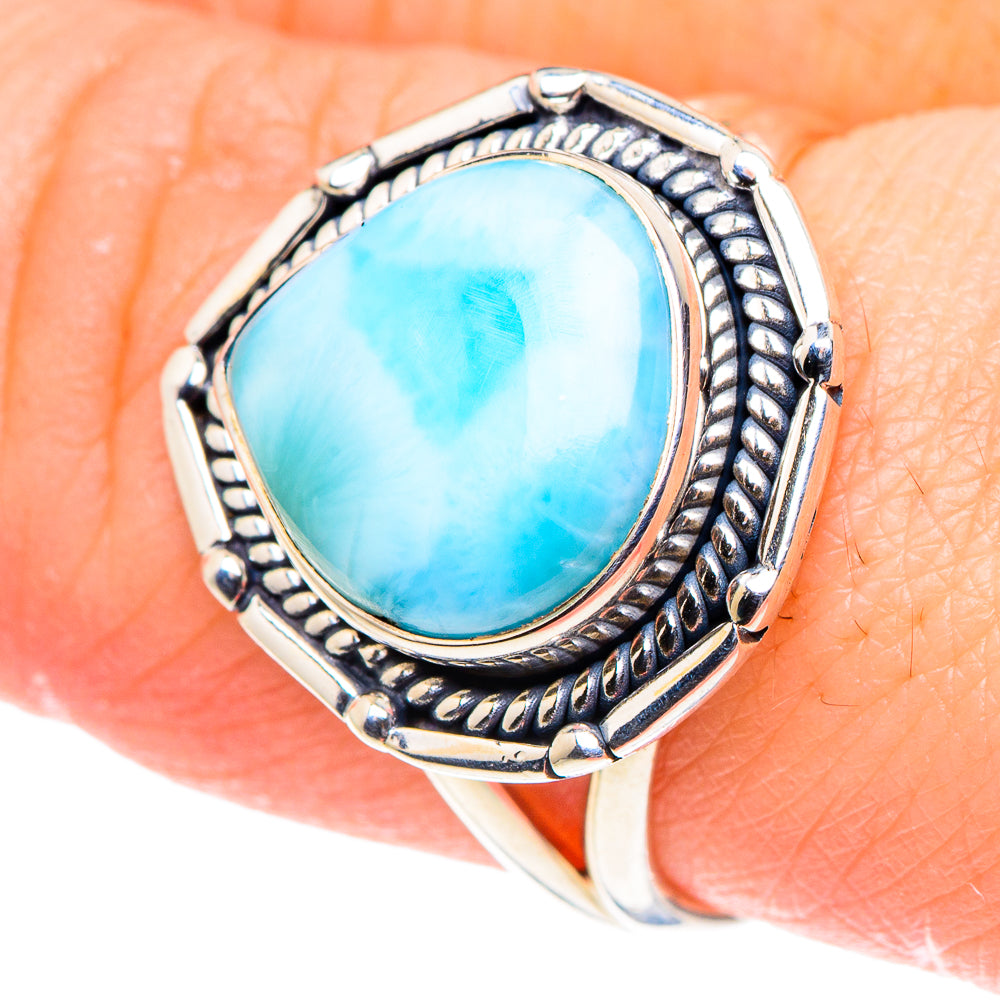 Larimar Rings handcrafted by Anasilvercos - RING93790