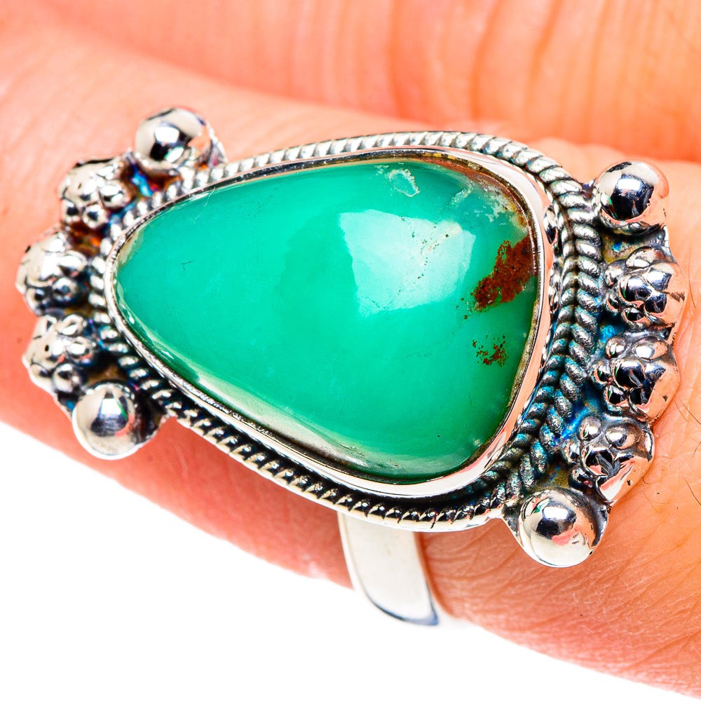 Chrysoprase Rings handcrafted by Anasilvercos - RING93791