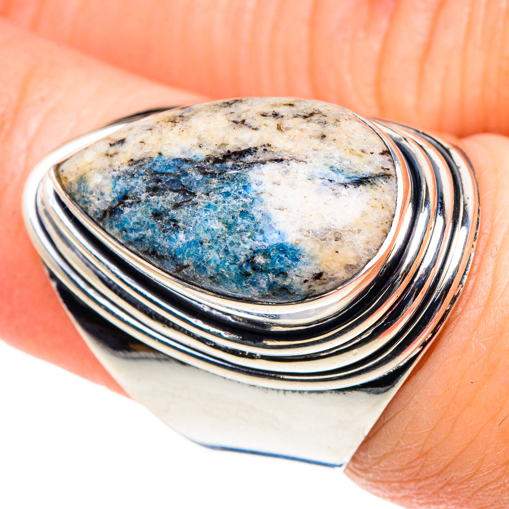 K2 Blue Azurite Rings handcrafted by Anasilvercos - RING93803