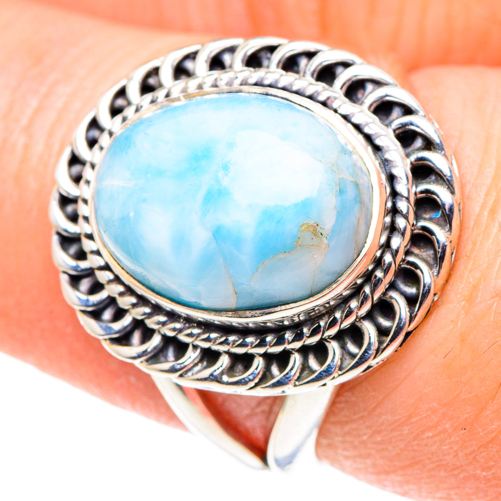 Larimar Rings handcrafted by Anasilvercos - RING93809