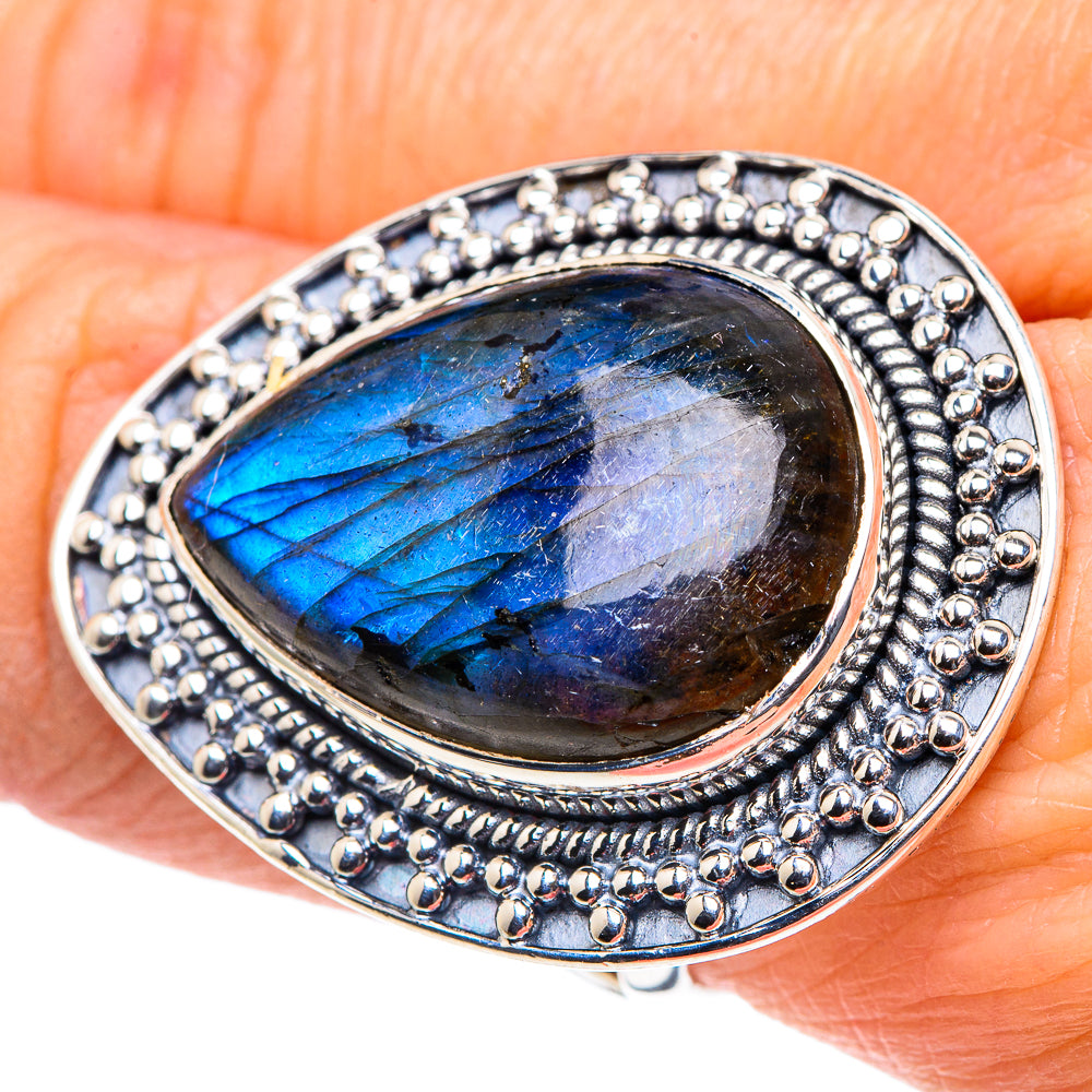 Labradorite Rings handcrafted by Anasilvercos - RING93830