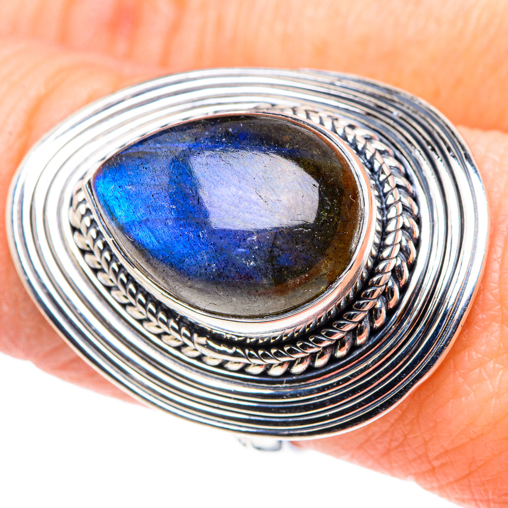 Labradorite Rings handcrafted by Anasilvercos - RING93835
