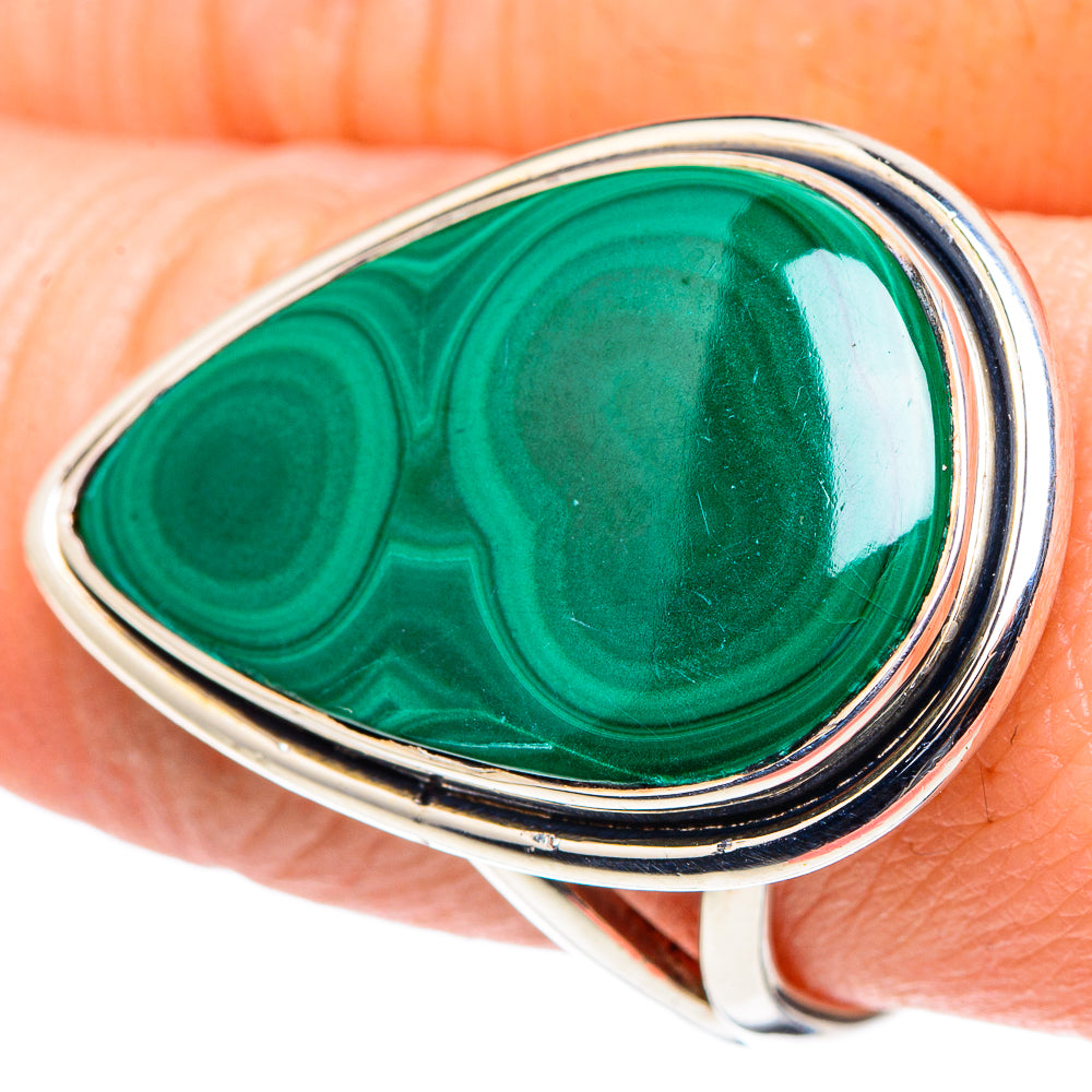 Malachite Rings handcrafted by Anasilvercos - RING93837