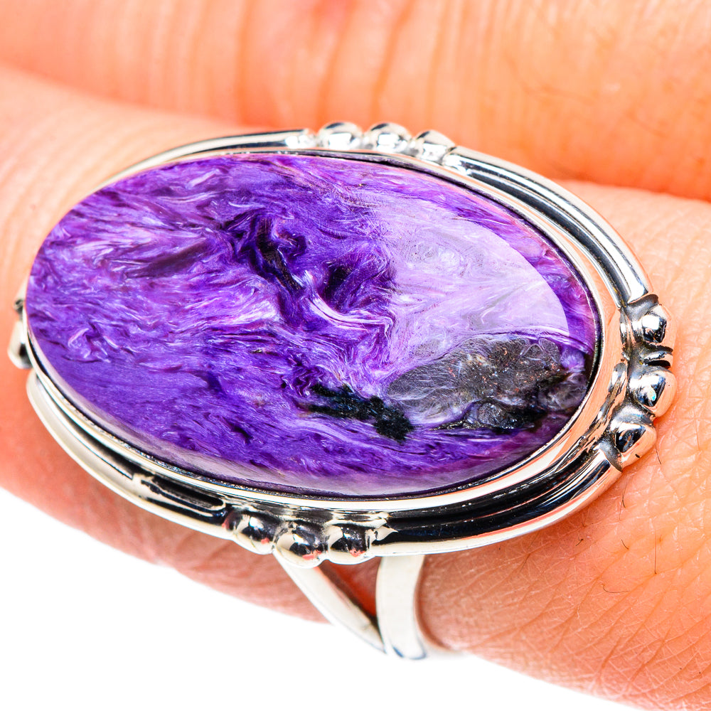 Charoite Rings handcrafted by Anasilvercos - RING93855