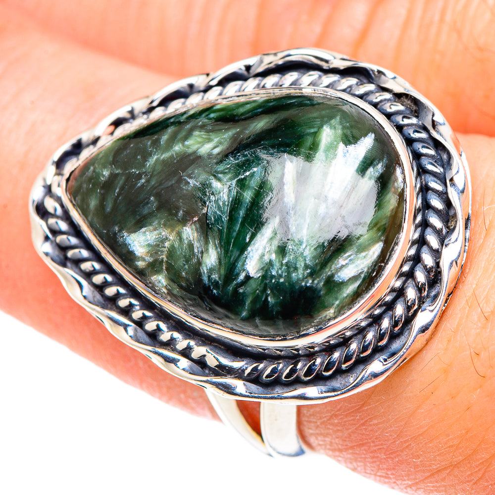 Seraphinite Rings handcrafted by Anasilvercos - RING93879
