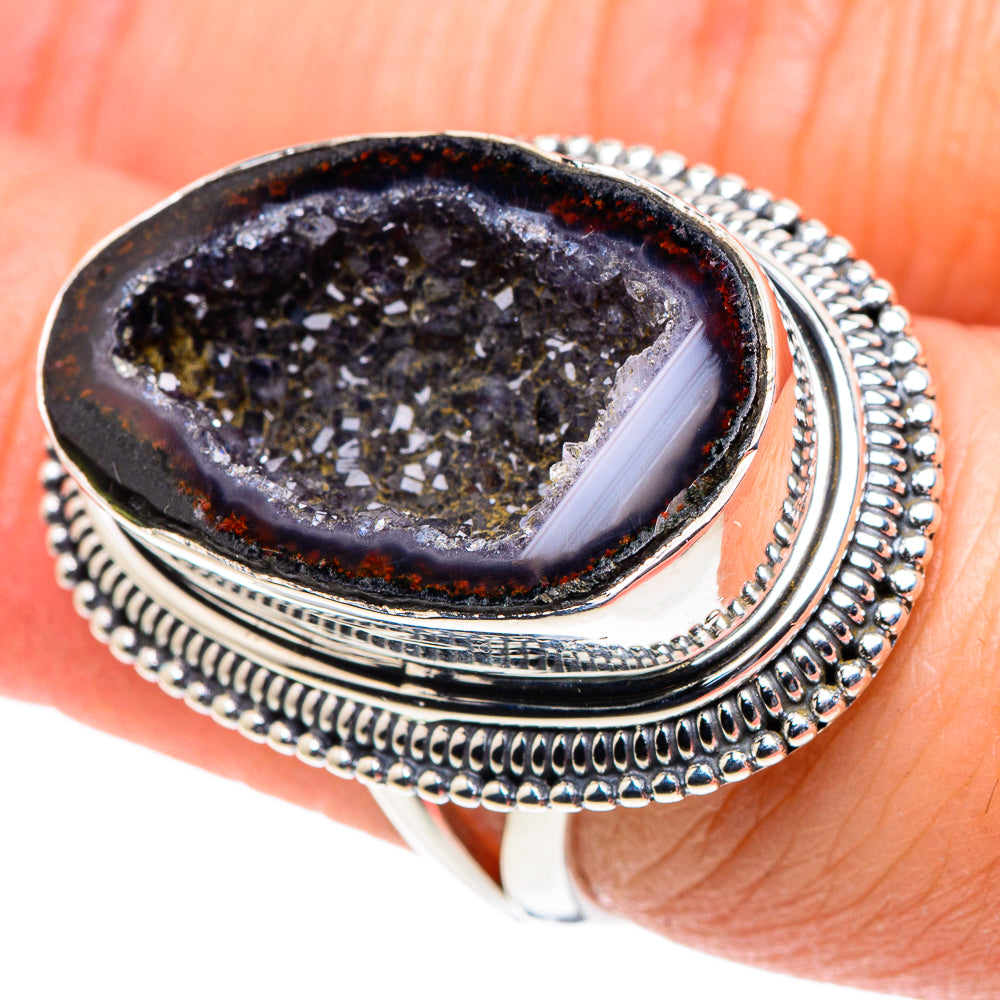 Coconut Geode Druzy Rings handcrafted by Anasilvercos - RING93883