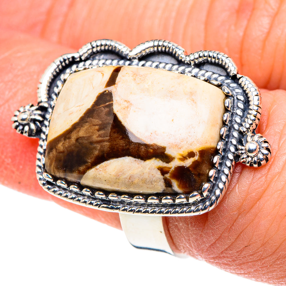 Peanut Wood Jasper Rings handcrafted by Anasilvercos - RING93885