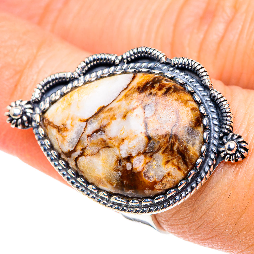Peanut Wood Jasper Rings handcrafted by Anasilvercos - RING93918