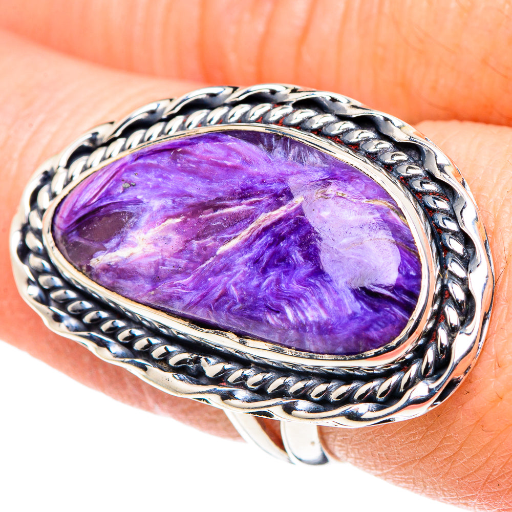 Charoite Rings handcrafted by Anasilvercos - RING93929