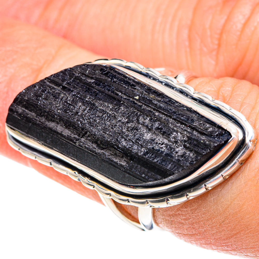 Black Tourmaline Rings handcrafted by Anasilvercos - RING93932