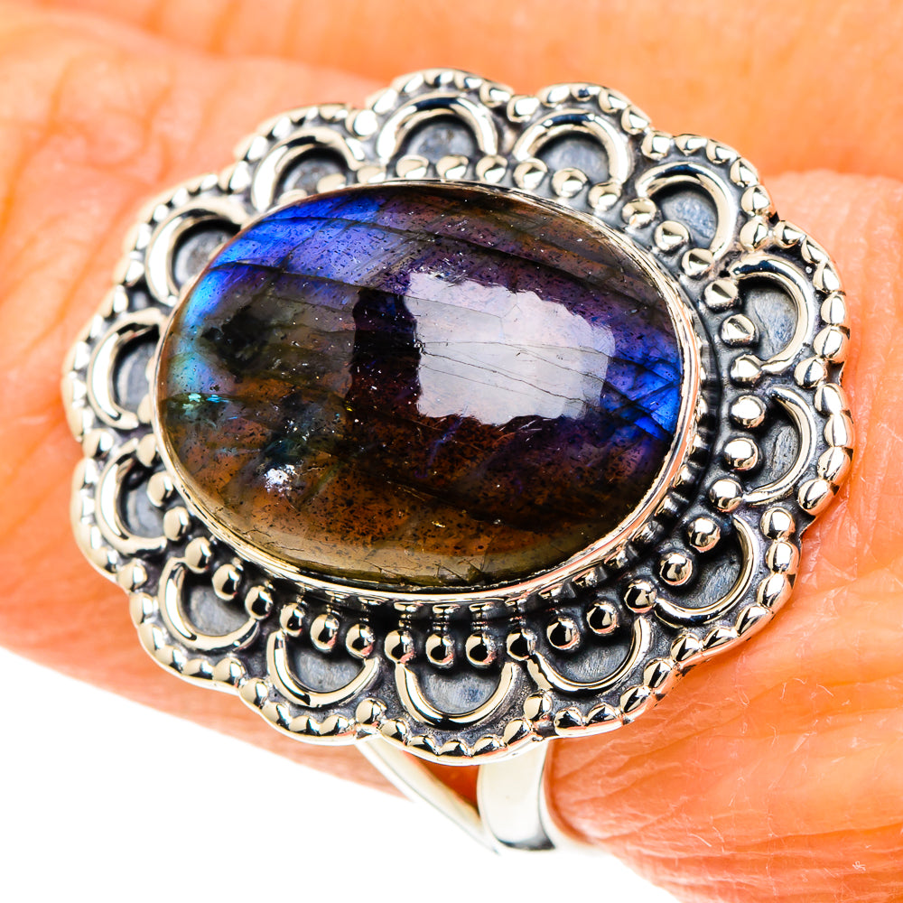 Labradorite Rings handcrafted by Anasilvercos - RING93935