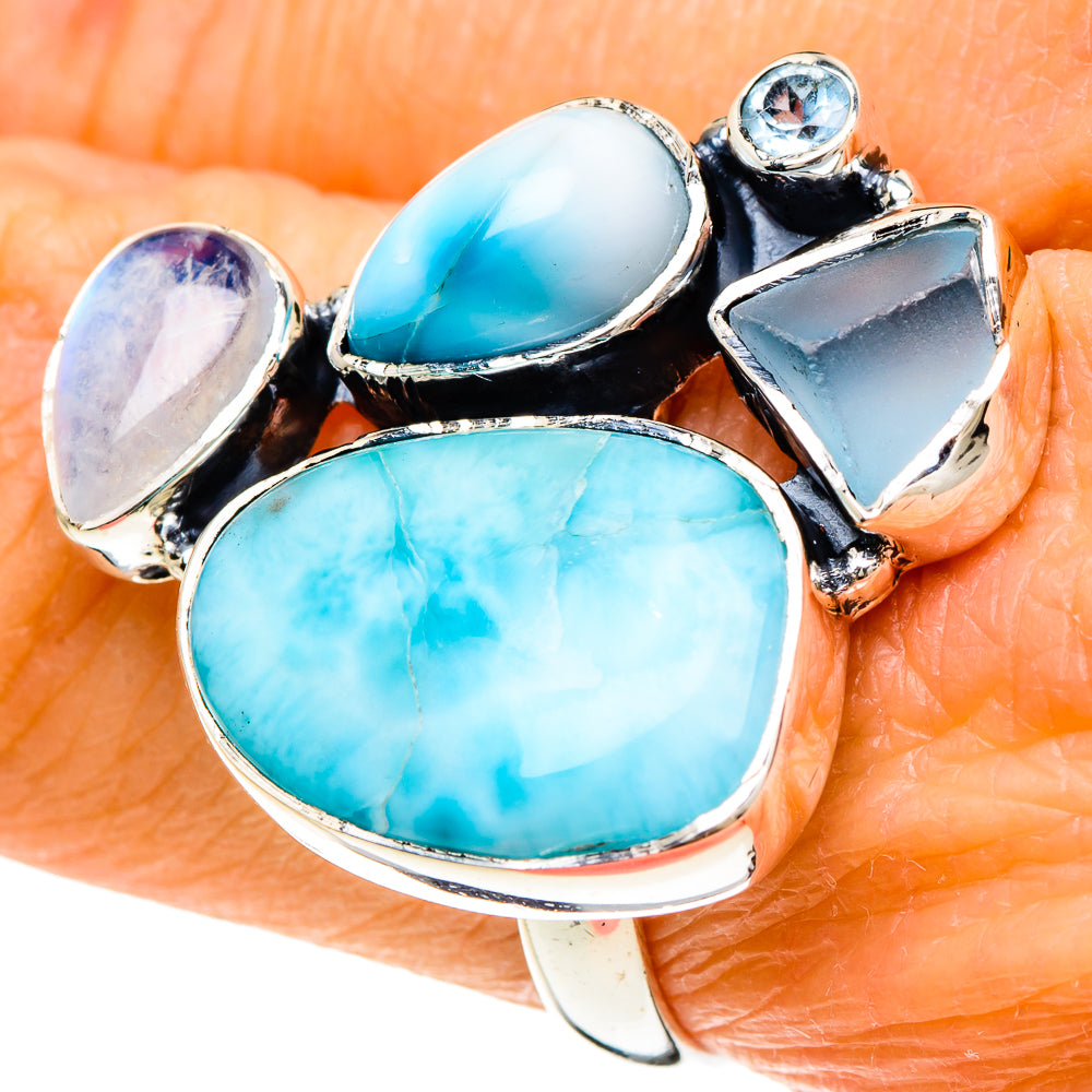 Larimar Rings handcrafted by Anasilvercos - RING93936