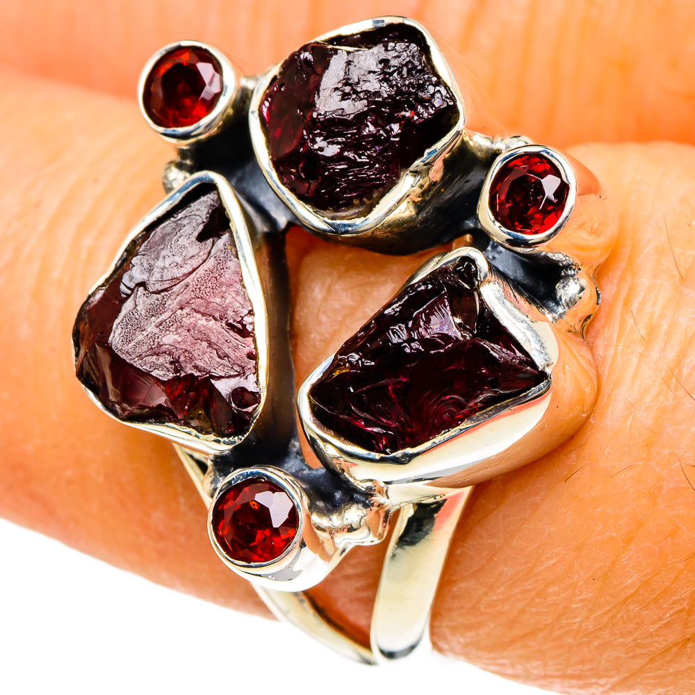 Garnet Rings handcrafted by Anasilvercos - RING93946