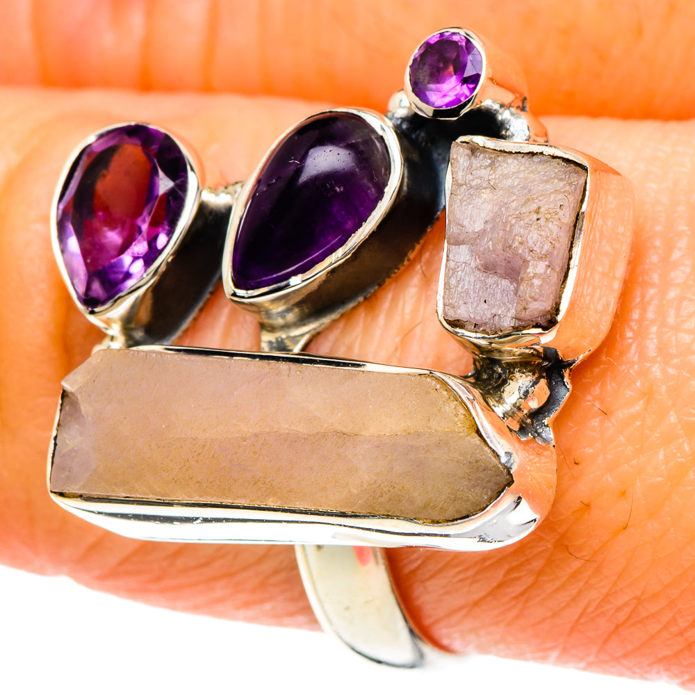 Rose Quartz Rings handcrafted by Anasilvercos - RING93948