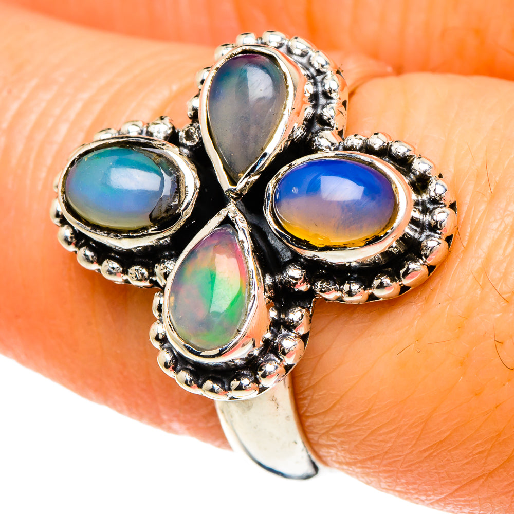 Ethiopian Opal Rings handcrafted by Anasilvercos - RING93955