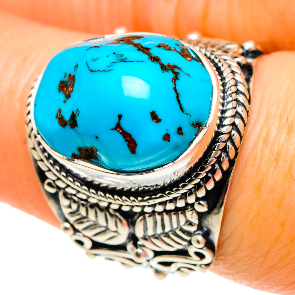 Tibetan Turquoise Rings handcrafted by Anasilvercos - RING93962