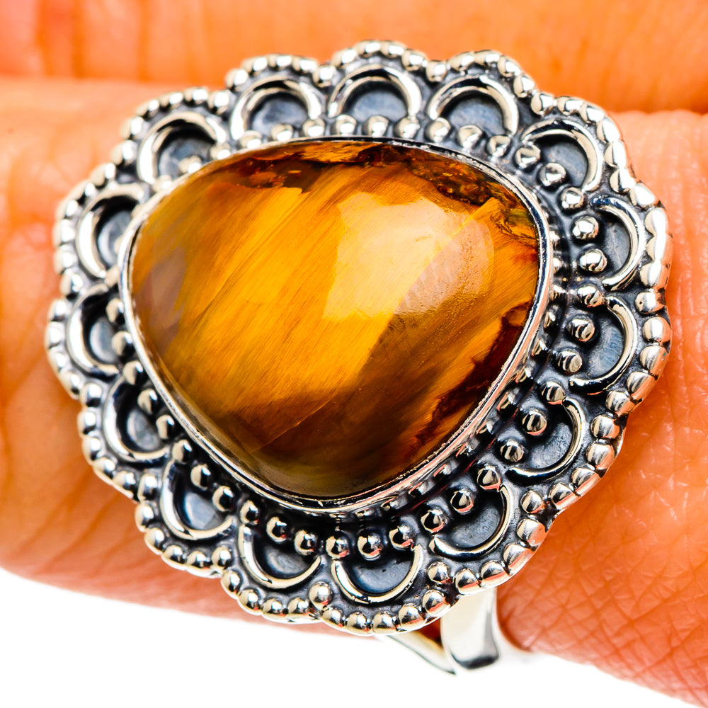 Tiger Eye Rings handcrafted by Anasilvercos - RING93965
