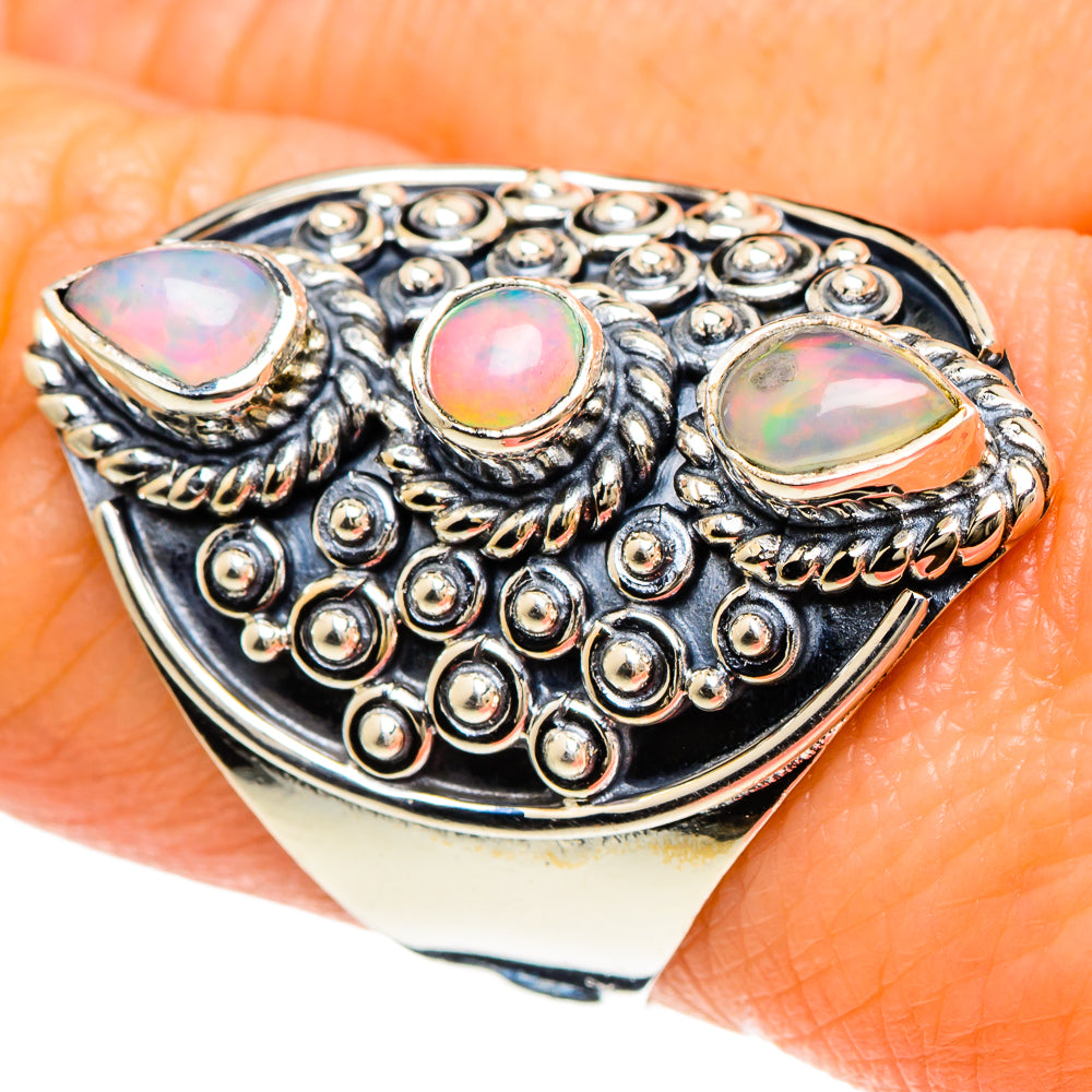 Ethiopian Opal Rings handcrafted by Anasilvercos - RING93980
