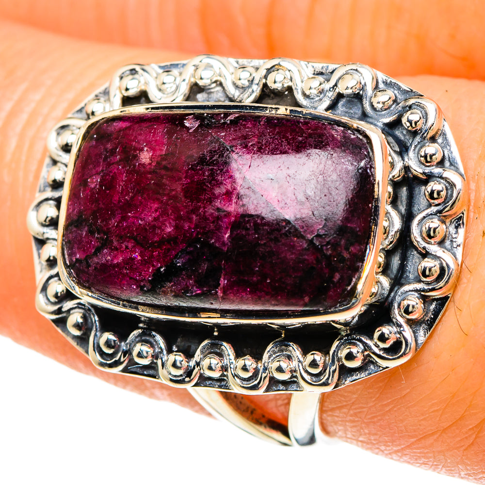 Russian Eudialyte Rings handcrafted by Anasilvercos - RING93995