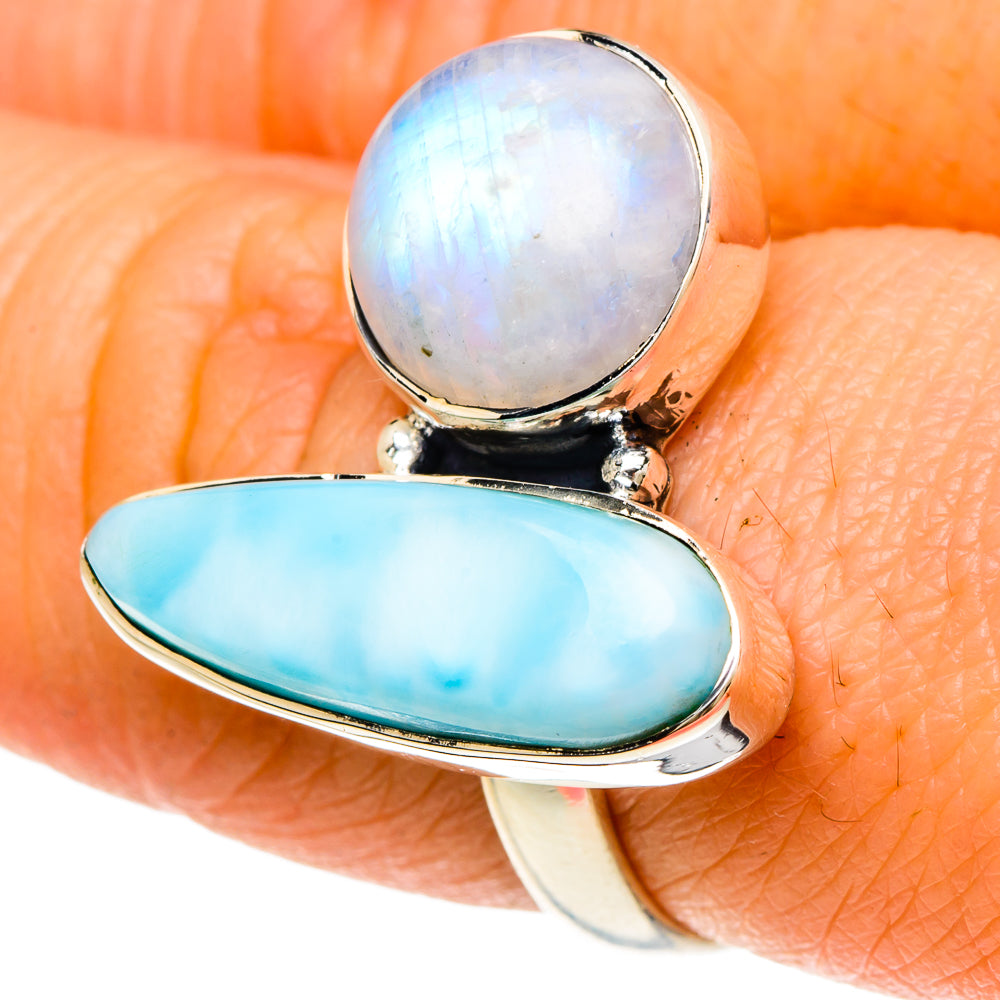 Larimar Rings handcrafted by Anasilvercos - RING94007