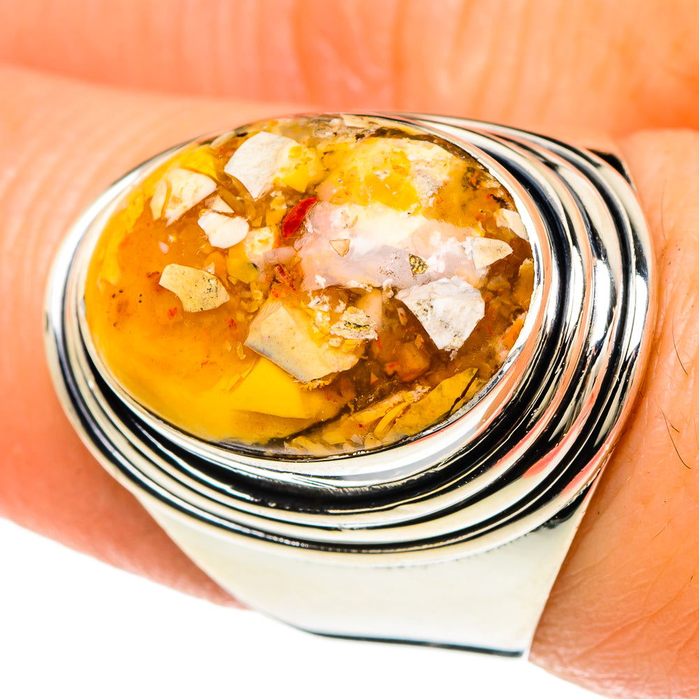 Brecciated Mookaite Rings handcrafted by Anasilvercos - RING94013