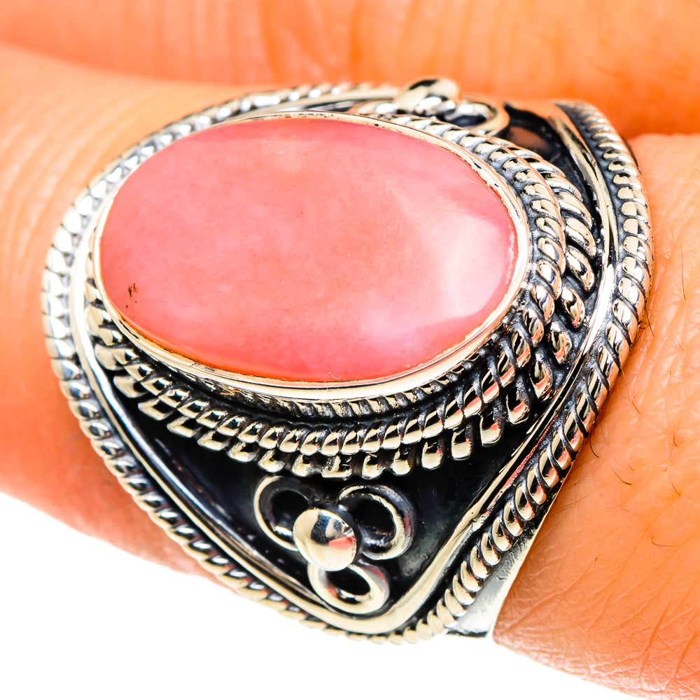Pink Opal Rings handcrafted by Anasilvercos - RING94014