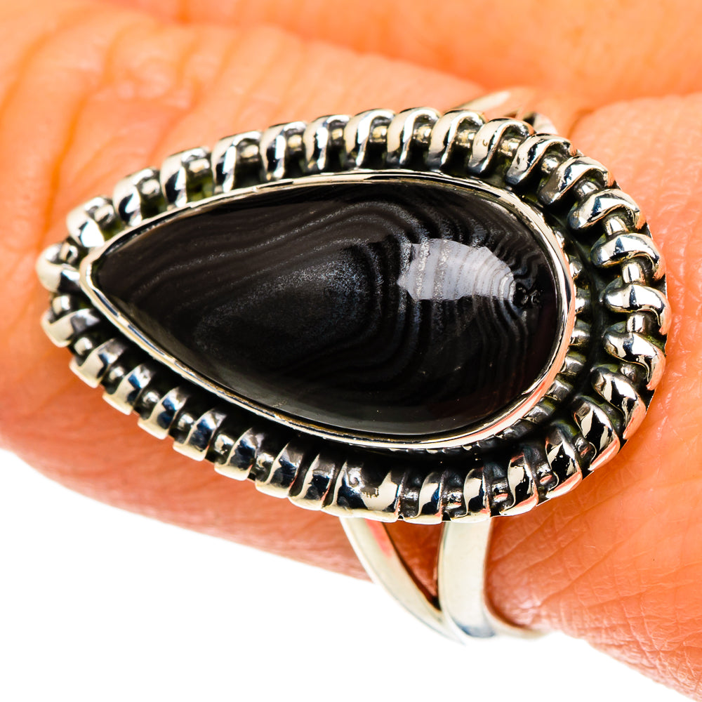 Psilomelane Rings handcrafted by Anasilvercos - RING94018