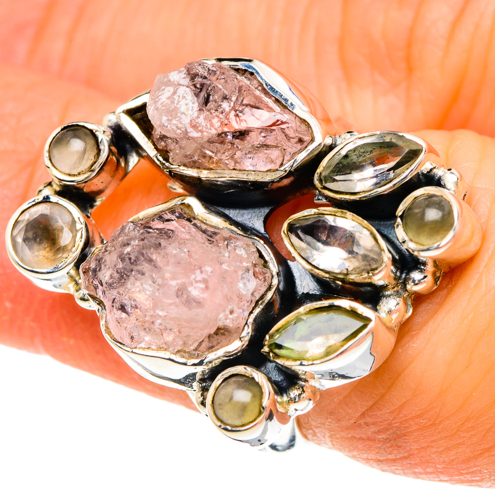 Rose Quartz Rings handcrafted by Anasilvercos - RING94028