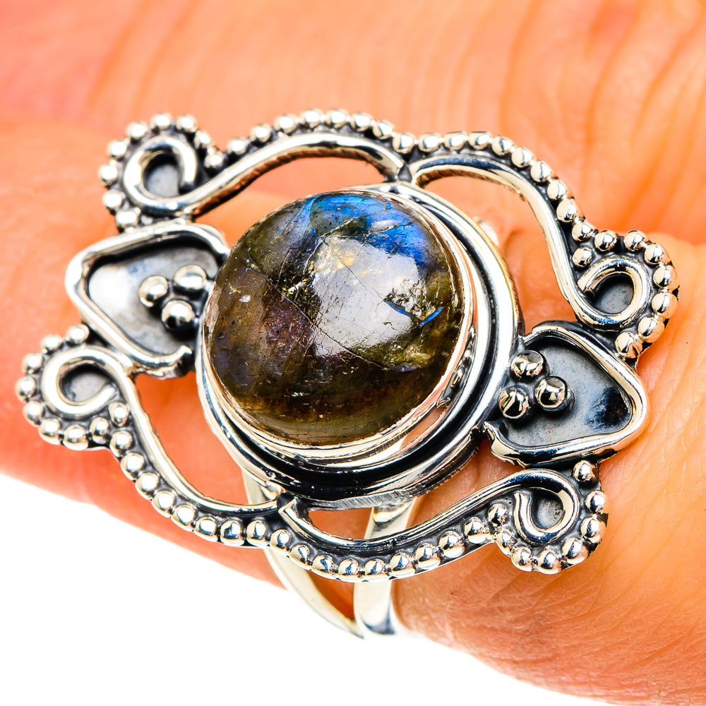 Labradorite Rings handcrafted by Anasilvercos - RING94035
