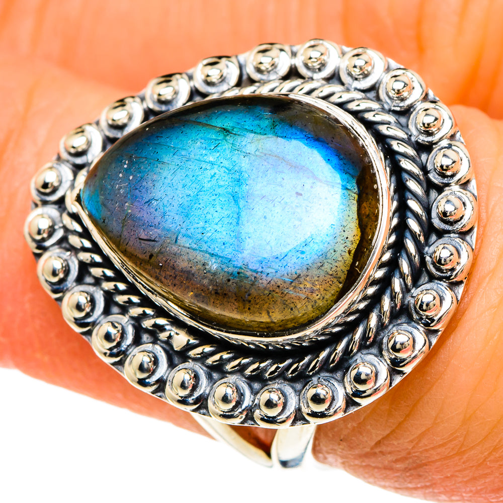 Labradorite Rings handcrafted by Anasilvercos - RING94037