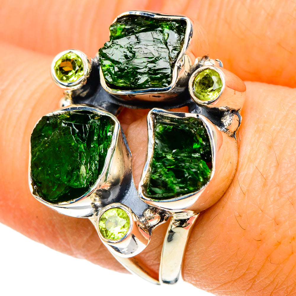 Chrome Diopside Rings handcrafted by Anasilvercos - RING94047