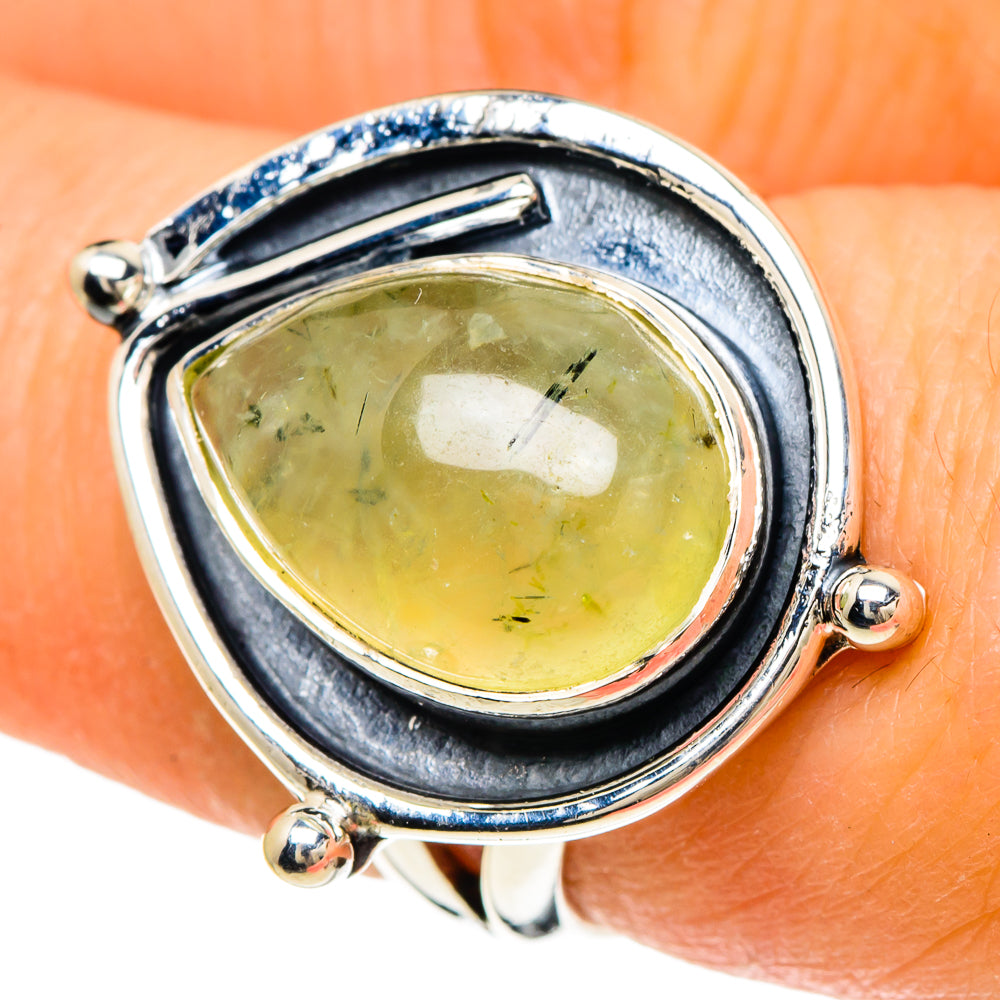 Prehnite Rings handcrafted by Anasilvercos - RING94049