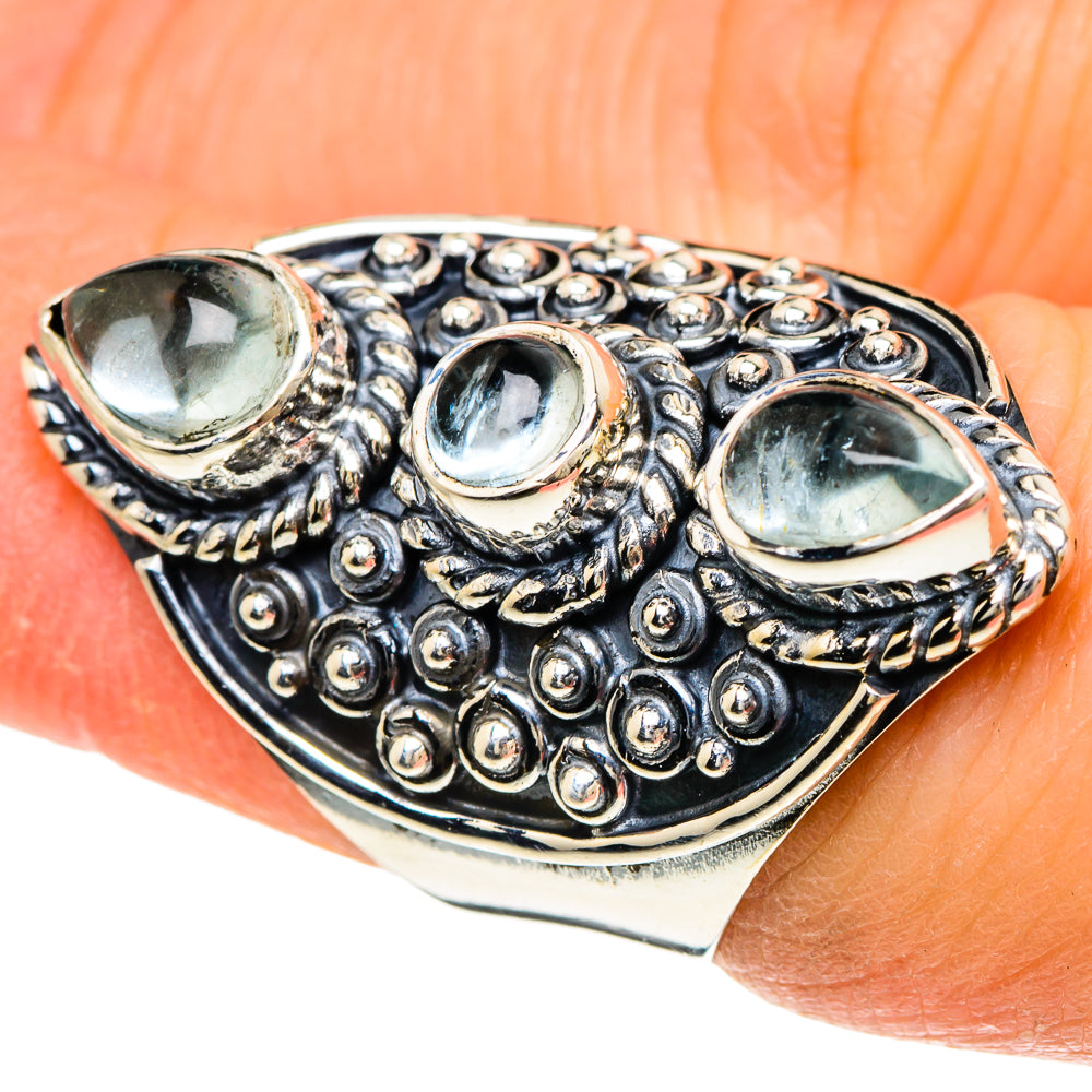 Aquamarine Rings handcrafted by Anasilvercos - RING94062