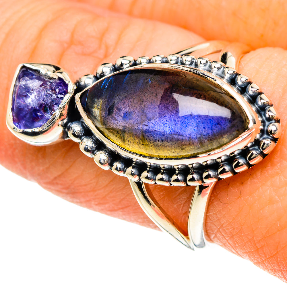 Labradorite Rings handcrafted by Anasilvercos - RING94065