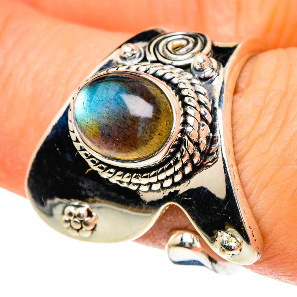 Labradorite Rings handcrafted by Anasilvercos - RING94085