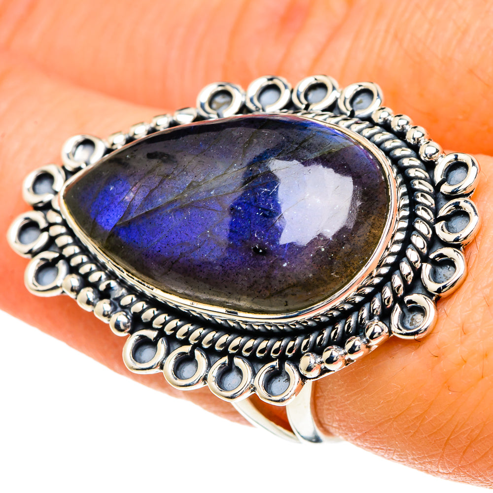 Labradorite Rings handcrafted by Anasilvercos - RING94114