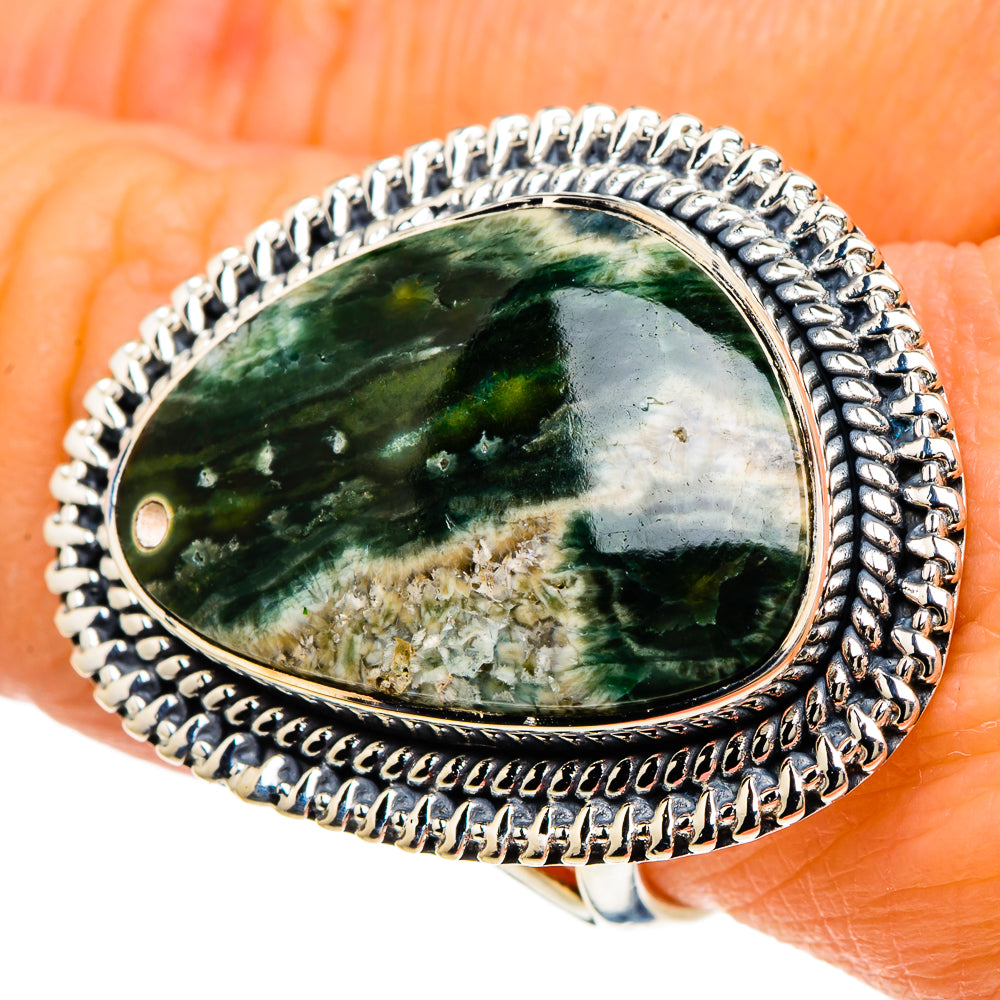 Ocean Jasper Rings handcrafted by Anasilvercos - RING94123